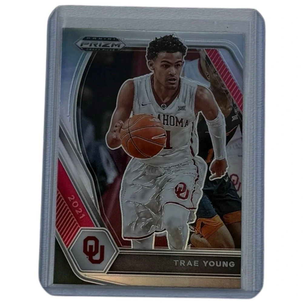 Trae Young 2021 Prizm Draft Picks Silver Prizm Refractor Card #78‎ Free Shipping